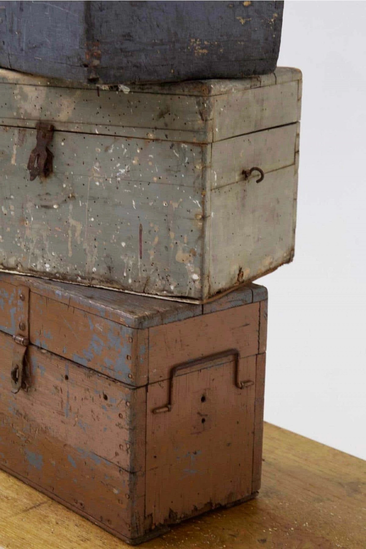3 Wooden boxes in Rustic Chic style, 1920s 5