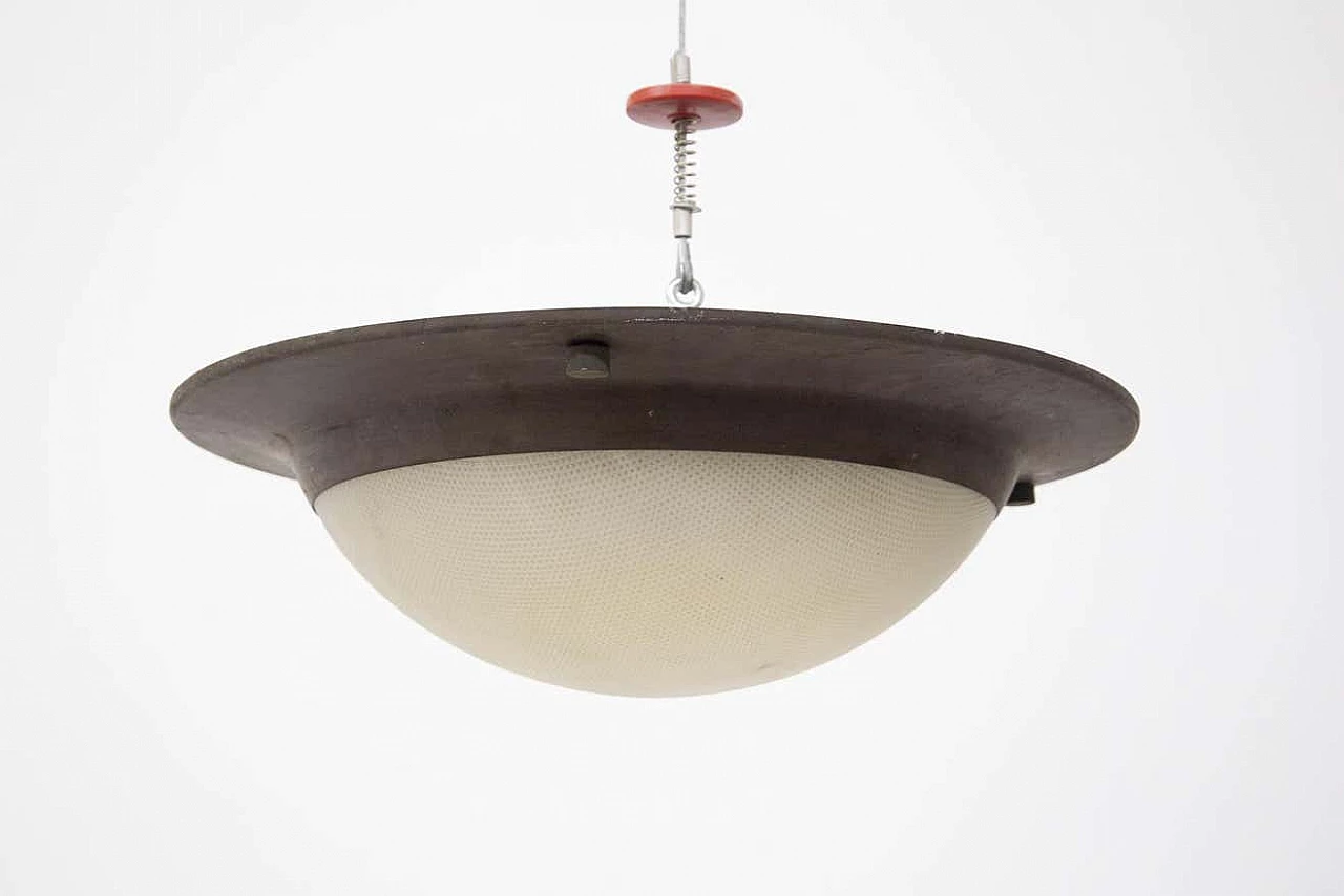 Hemispherical ceiling lamp belonging to the VIP's Residence in Milan, 1970s 2