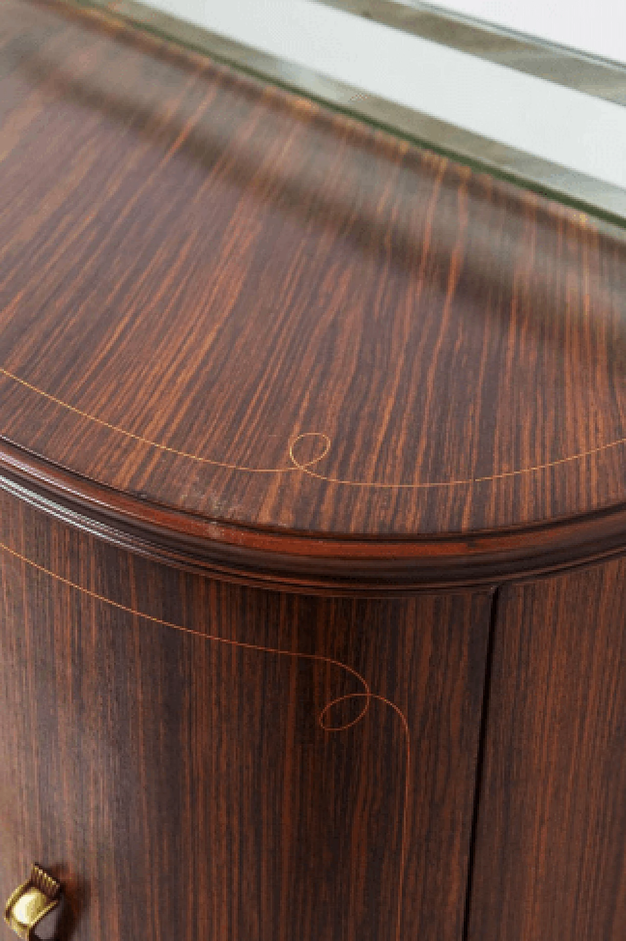 Wood, brass and glass sideboard attributed to Paolo Buffa, 1950s 10