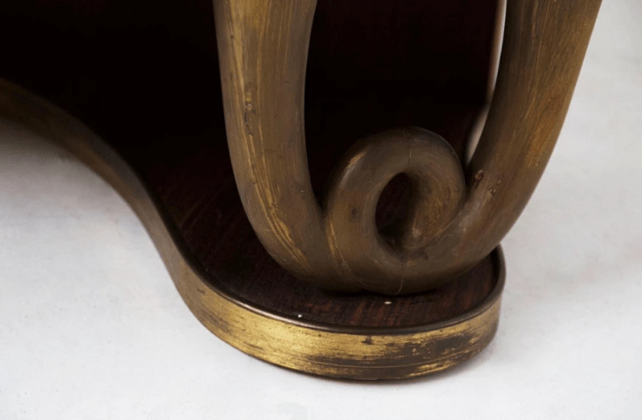 Wood, brass and glass sideboard attributed to Paolo Buffa, 1950s 16