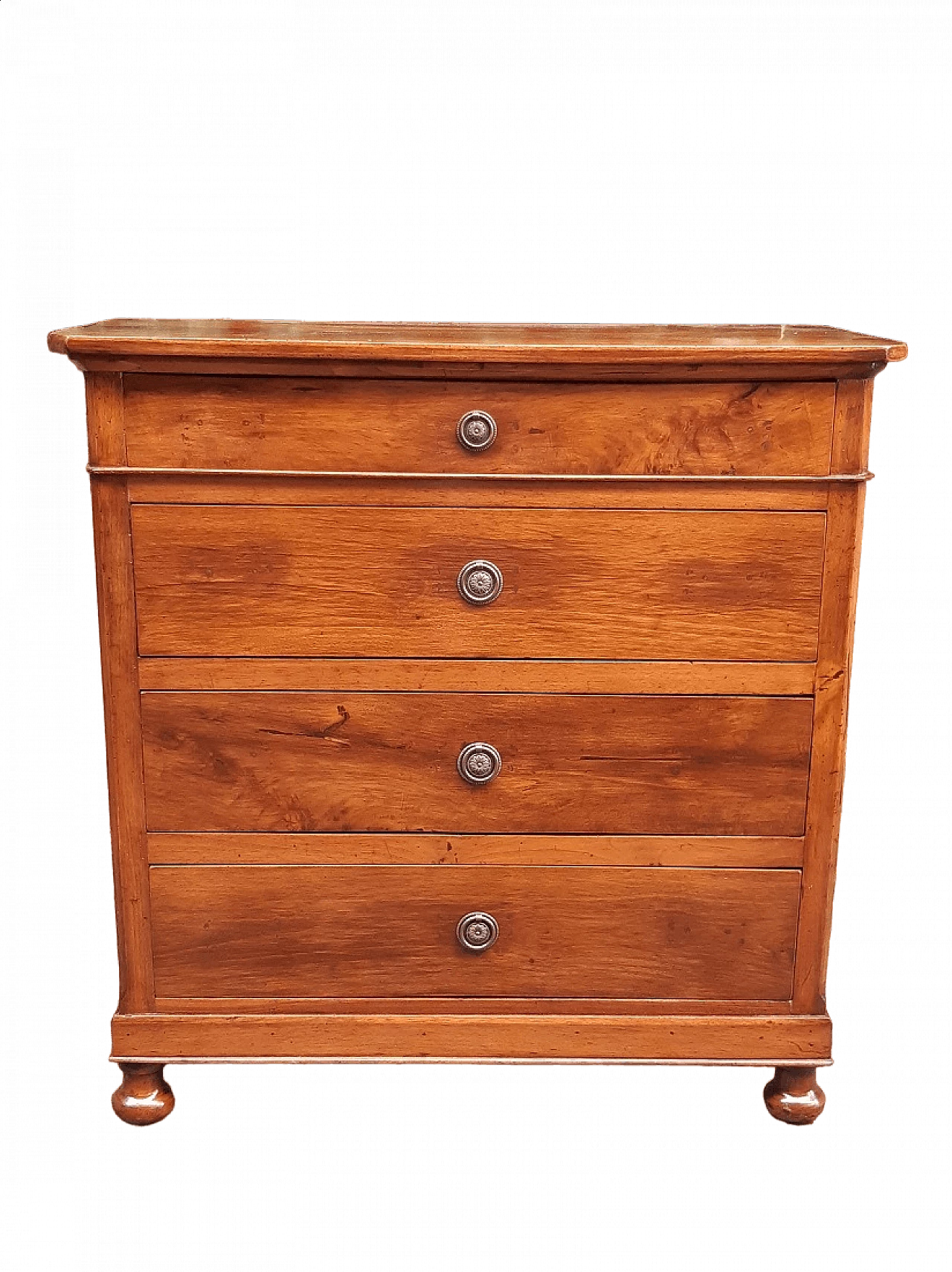 Solid walnut dresser with four drawers, 19th century 7