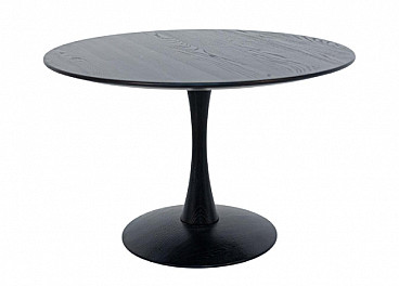 Round ebonized wood side table by Nanna Ditzel, 1960s
