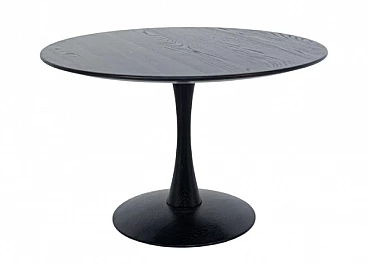 Round ebonized wood side table by Nanna Ditzel, 1960s