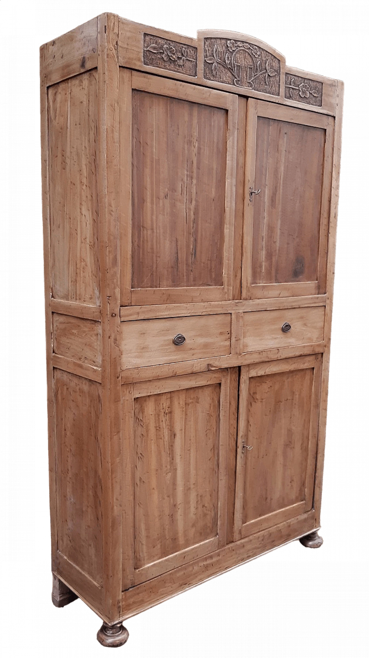 Credenza a quattro ante in olmo massello, fine '800 5