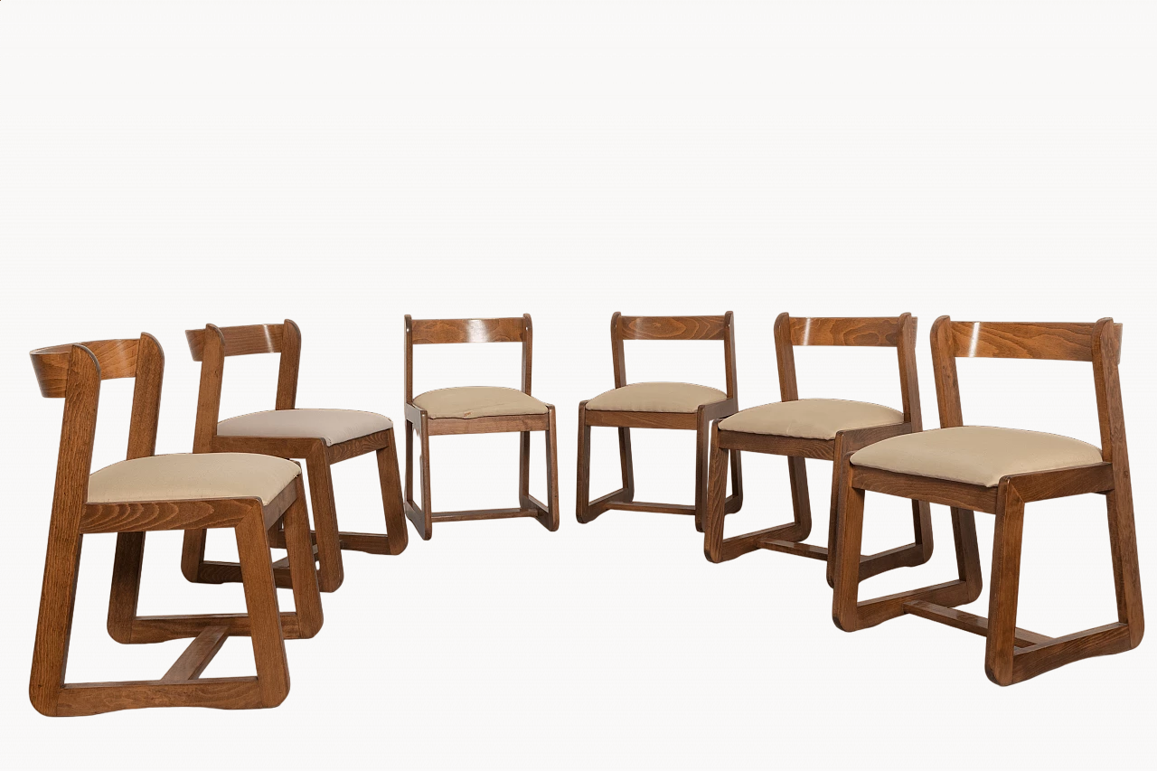 6 Sedie di Willy Rizzo per Mario Sabot, anni '70 9