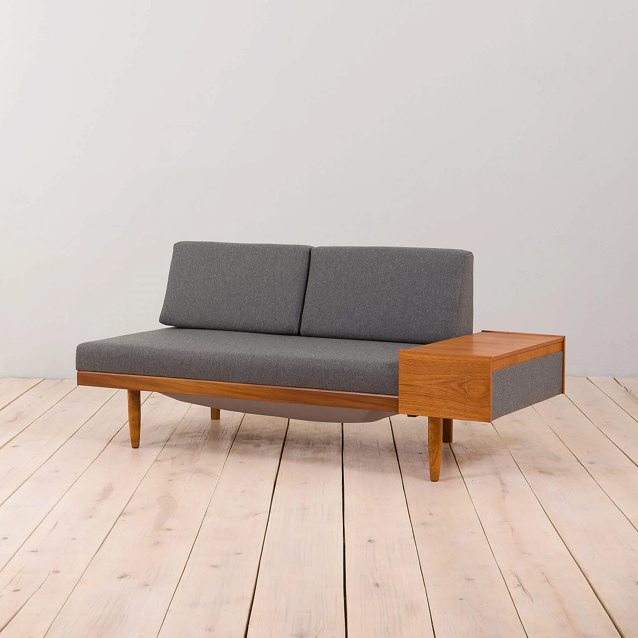 Swane wool and teak daybed with coffee table by Ingmar Relling for Ekornes, 1960s 3