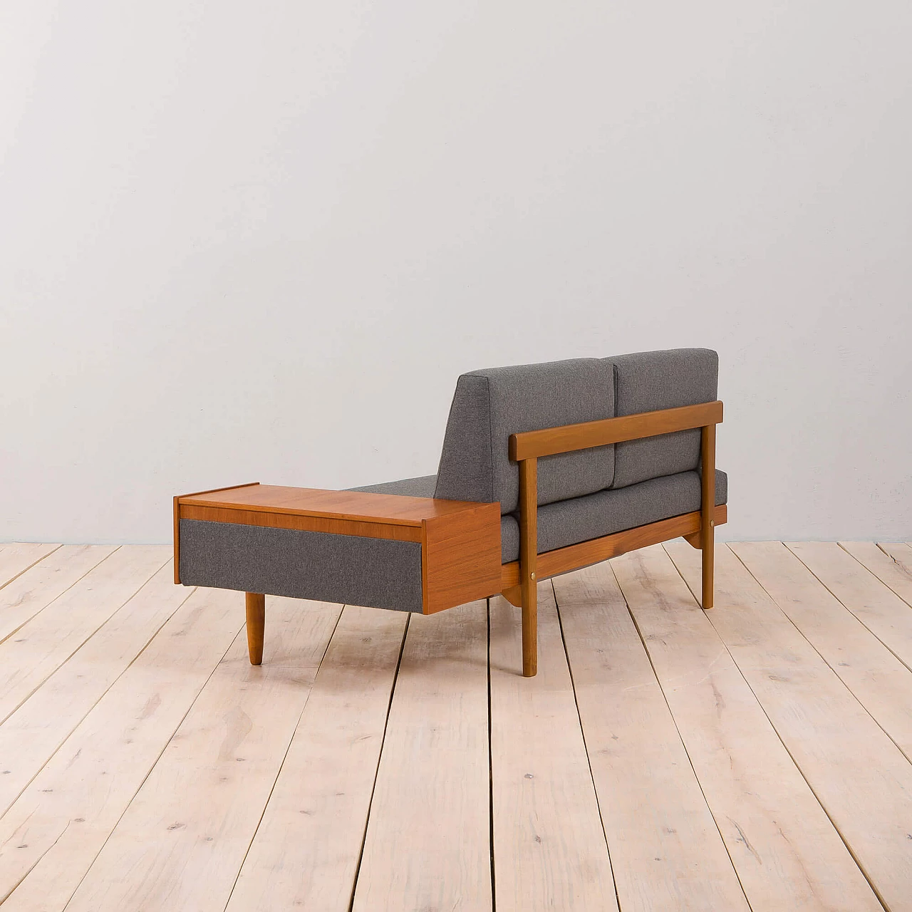 Swane wool and teak daybed with coffee table by Ingmar Relling for Ekornes, 1960s 7