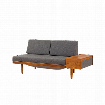 Swane wool and teak daybed with coffee table by Ingmar Relling for Ekornes, 1960s