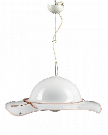 Hat-shaped Murano glass chandelier for Tiffany, 1970s