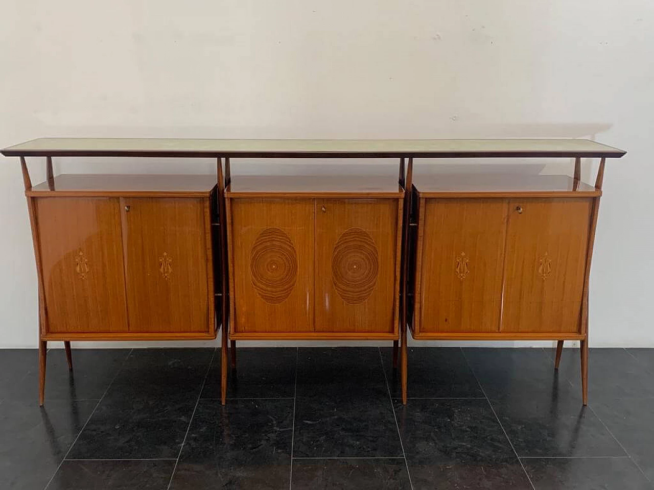 Credenza modulare in palissandro attribuita a Vittorio Dassi, anni '50 1