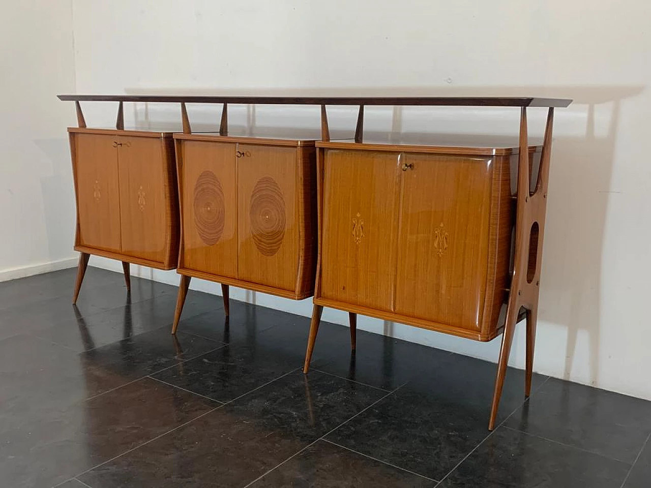 Credenza modulare in palissandro attribuita a Vittorio Dassi, anni '50 2