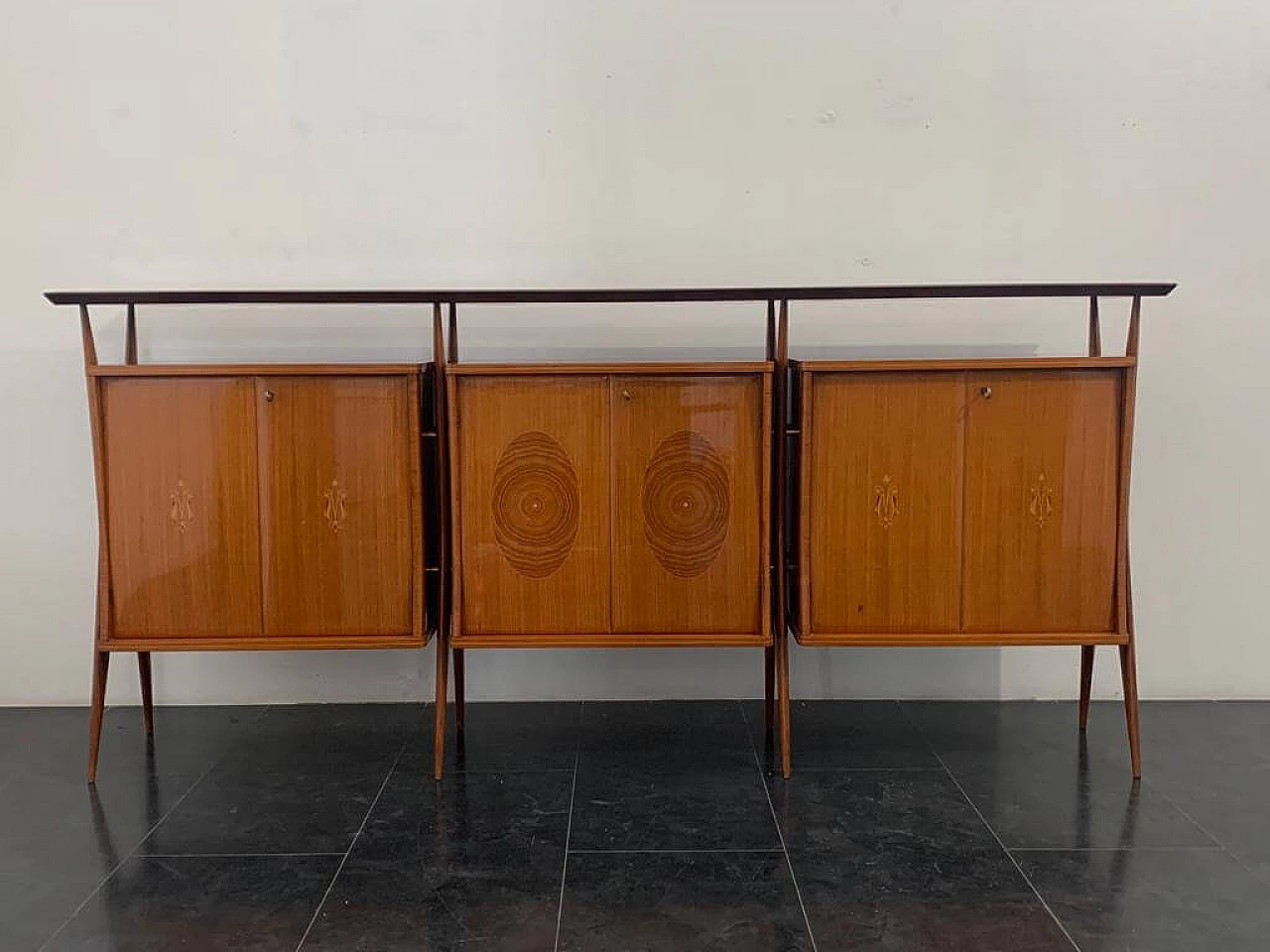 Credenza modulare in palissandro attribuita a Vittorio Dassi, anni '50 3