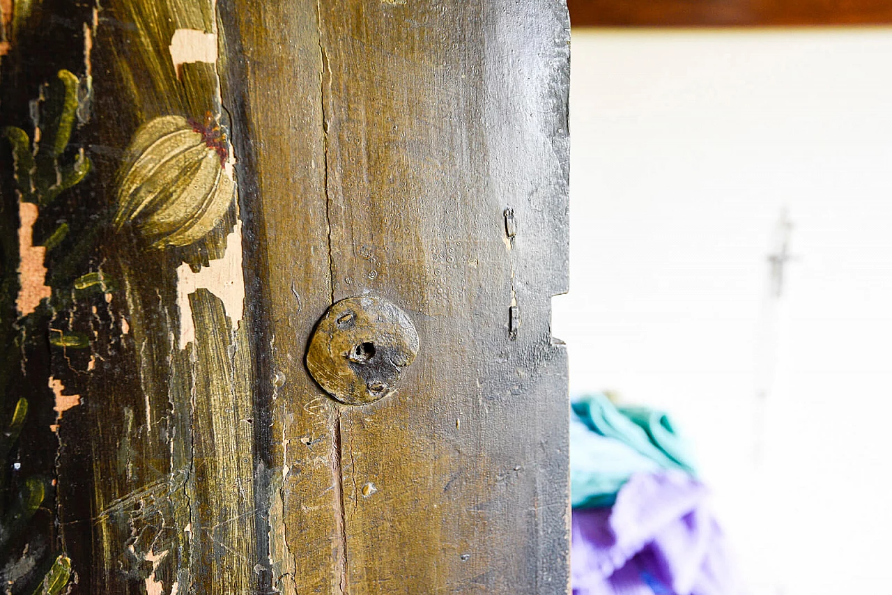 Dipinto su porta in legno raffigurante San Gabriele Arcangelo, '700 3