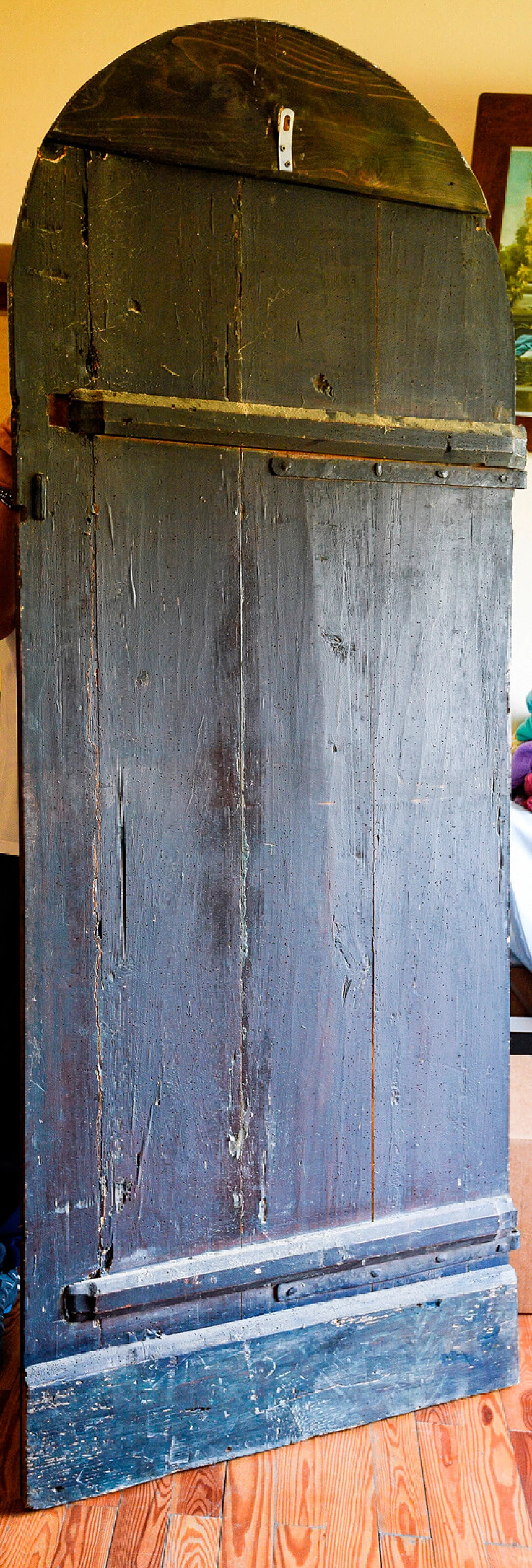 Painting on wooden door depicting Saint Gabriel Archangel, 18th century 4