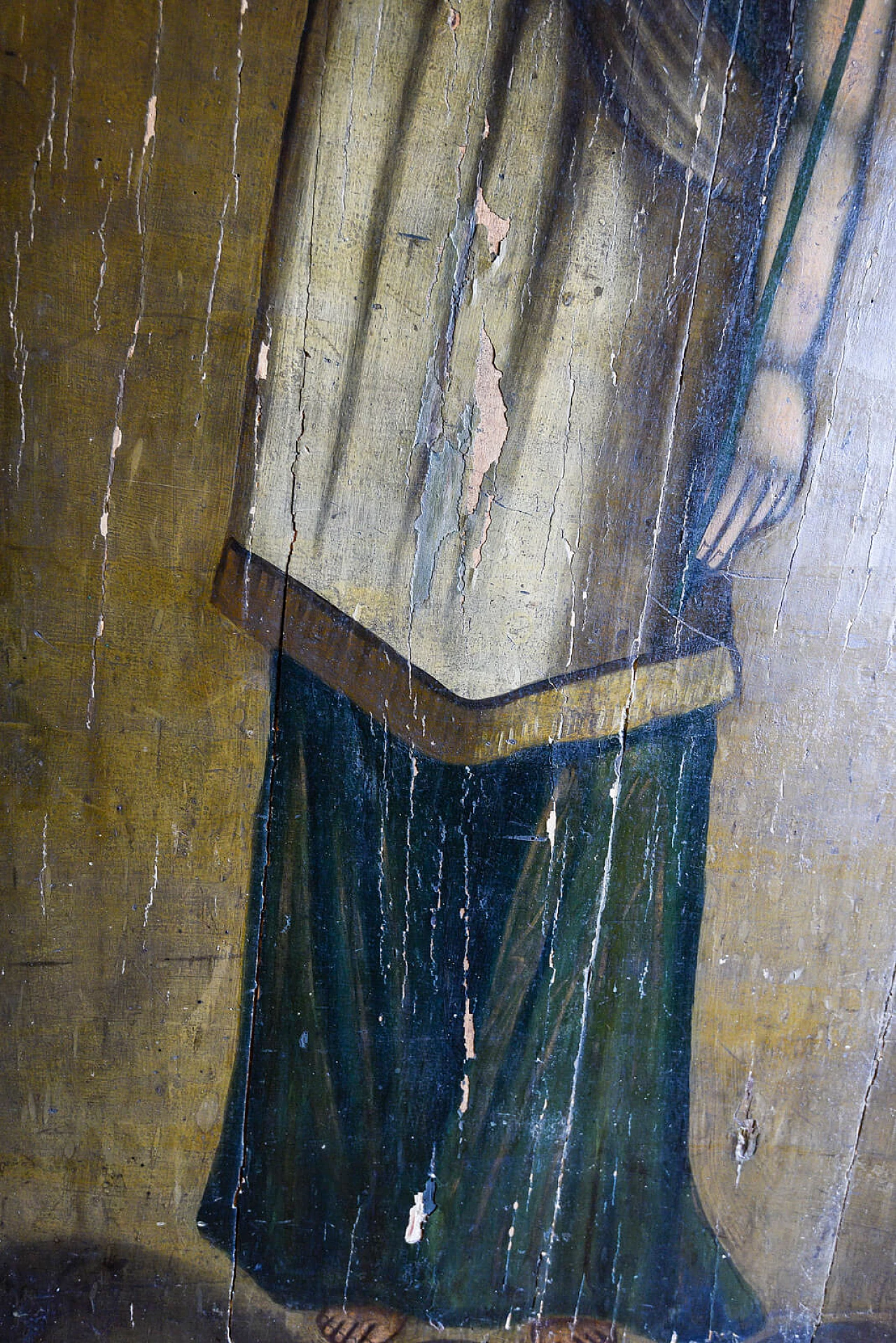 Painting on wooden door depicting Saint Gabriel Archangel, 18th century 5