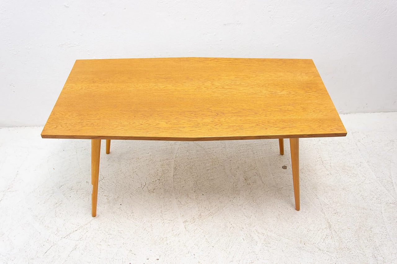 Beech side table by František Jirák for Tatra Nábytok, 1960s 8