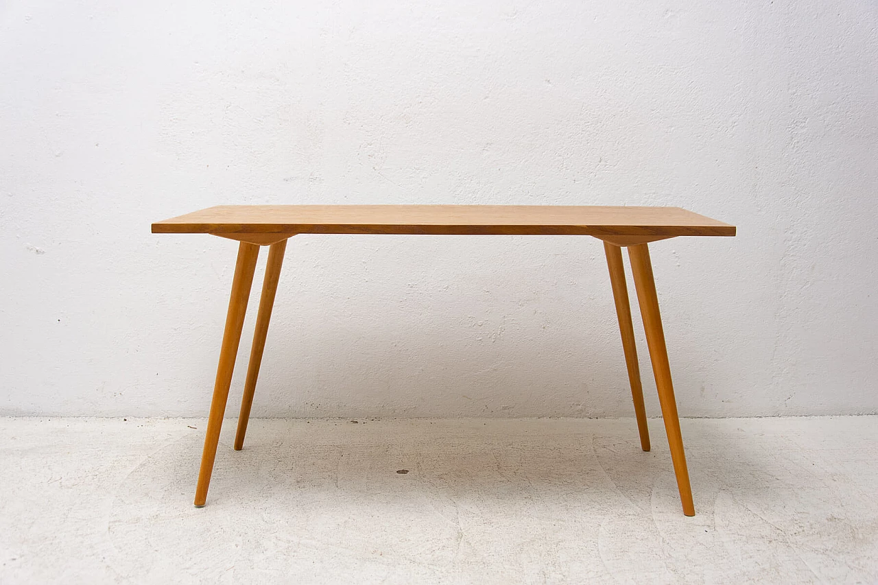 Beech side table by František Jirák for Tatra Nábytok, 1960s 11