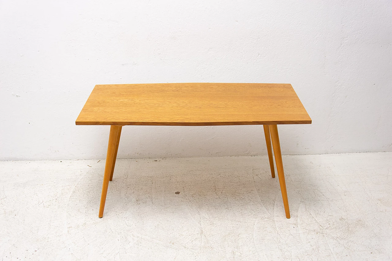Beech side table by František Jirák for Tatra Nábytok, 1960s 12