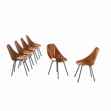 6 Medea chairs by Vittorio Nobili for Fratelli Tagliabue, 1950s