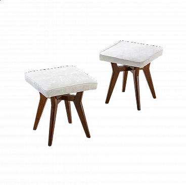 Pair of stools in the style of Ico Parisi, 1950s