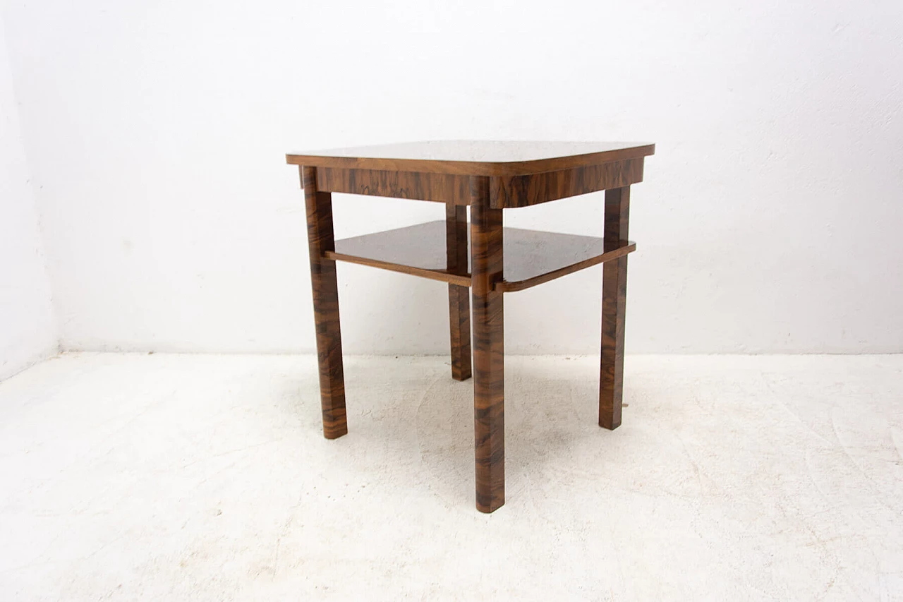 Tavolo Art Déco in radica di noce attributo a Thonet, anni '30 3