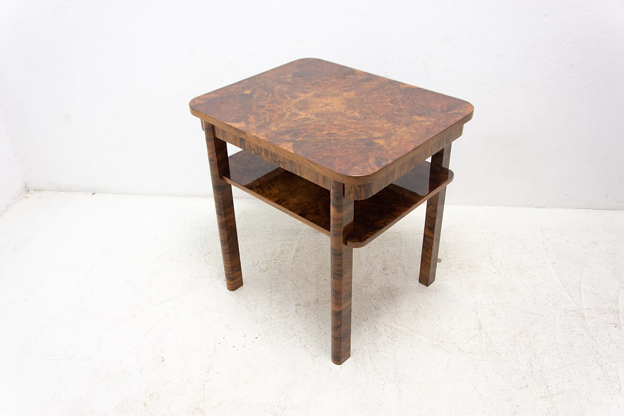 Tavolo Art Déco in radica di noce attributo a Thonet, anni '30 4