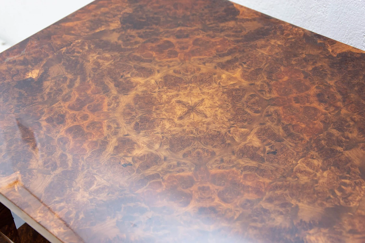 Tavolo Art Déco in radica di noce attributo a Thonet, anni '30 6