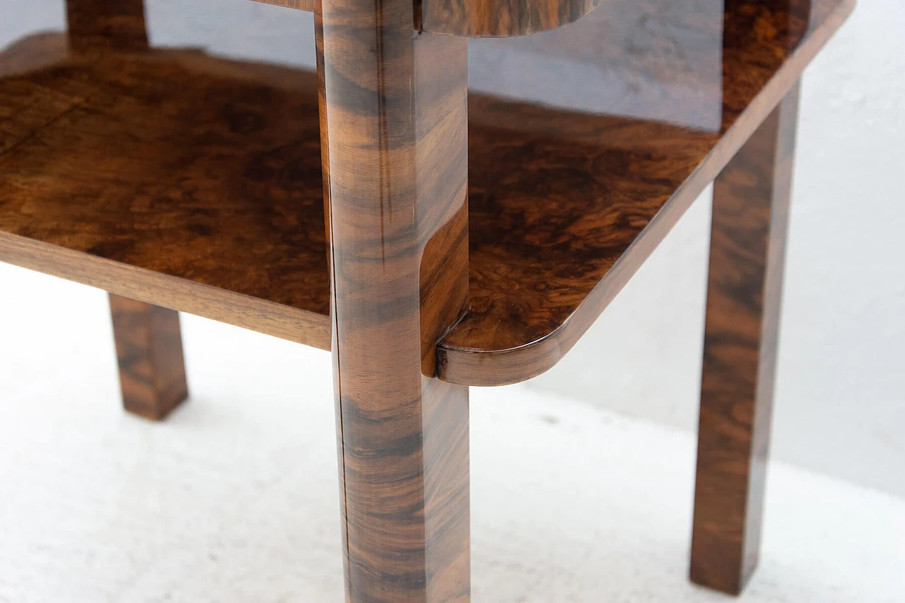 Tavolo Art Déco in radica di noce attributo a Thonet, anni '30 8