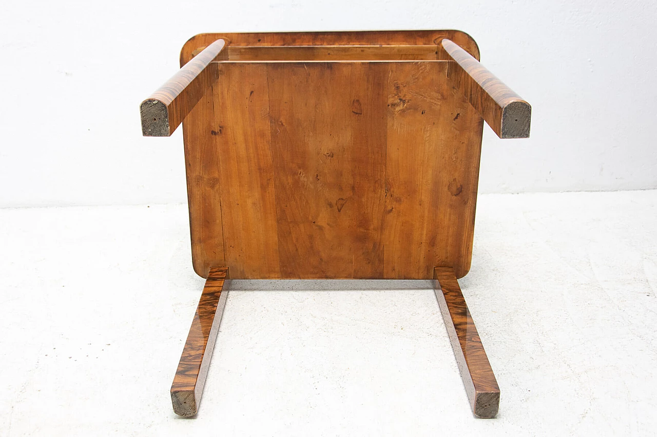 Tavolo Art Déco in radica di noce attributo a Thonet, anni '30 12