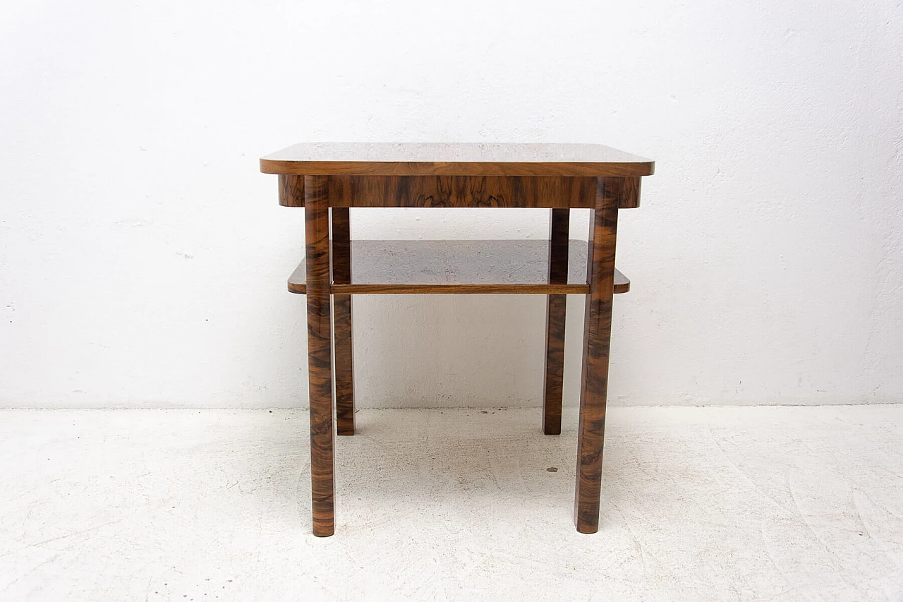 Tavolo Art Déco in radica di noce attributo a Thonet, anni '30 13