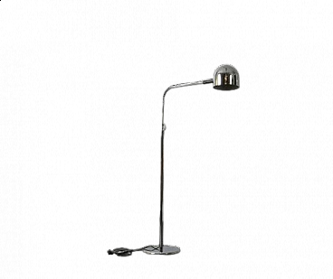 Adjustable chrome-plated steel floor lamp, 1960s