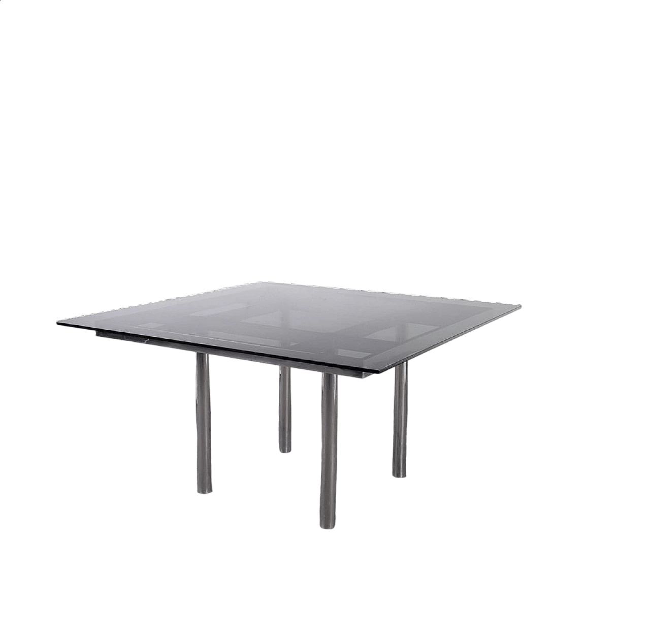 Andrè table by Tobia Scarpa in steel and glass, 1960s 11