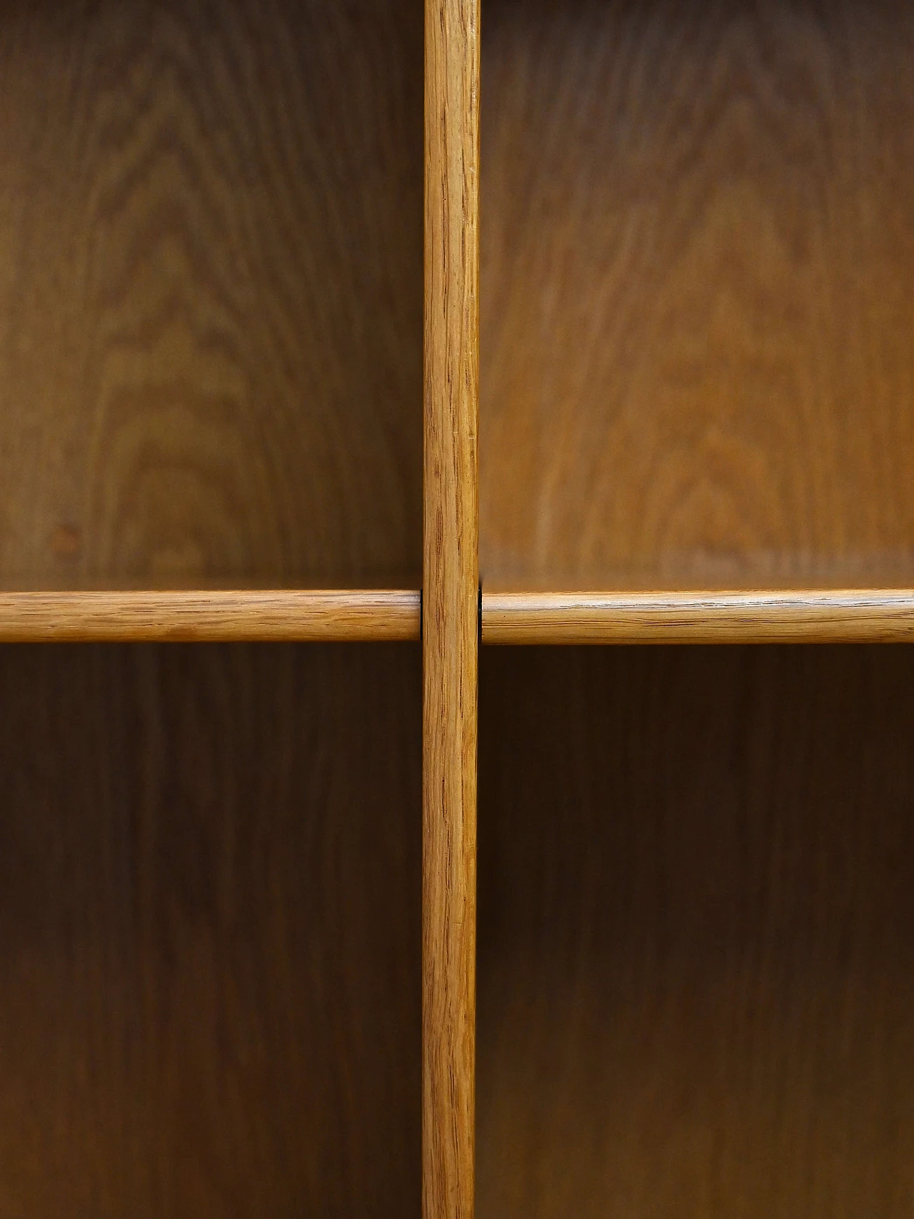Oak bookcase with shelves and drawers, 1960s 10