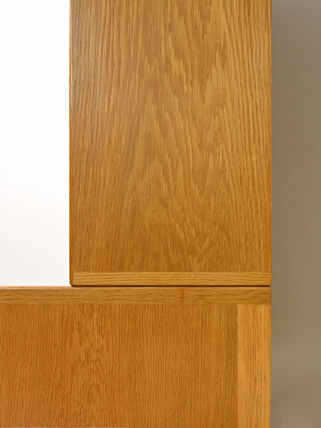 Oak bookcase with shelves and drawers, 1960s 15