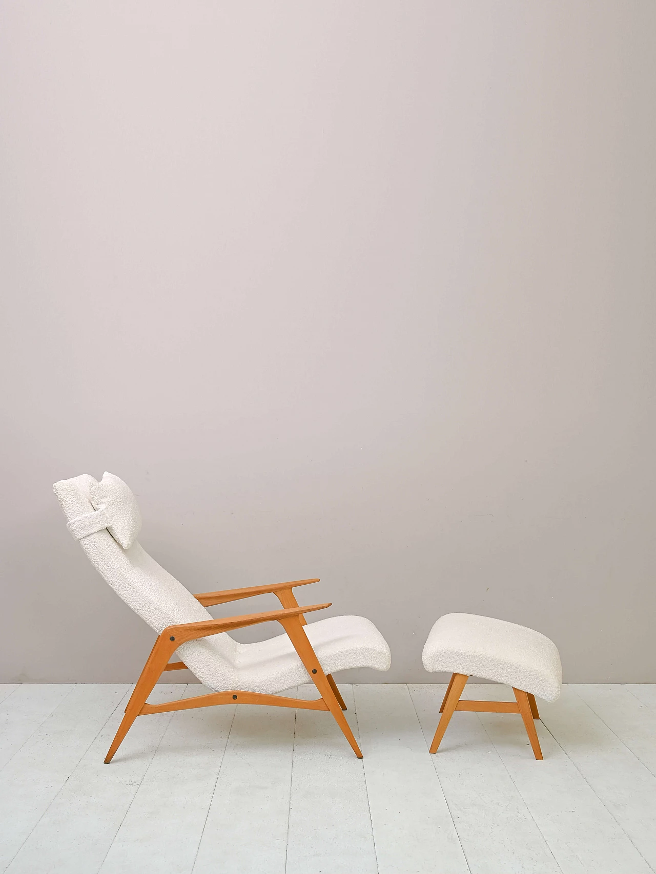 Bouclè fabric Siesta armchair by Joe Möbler, 1960s 2