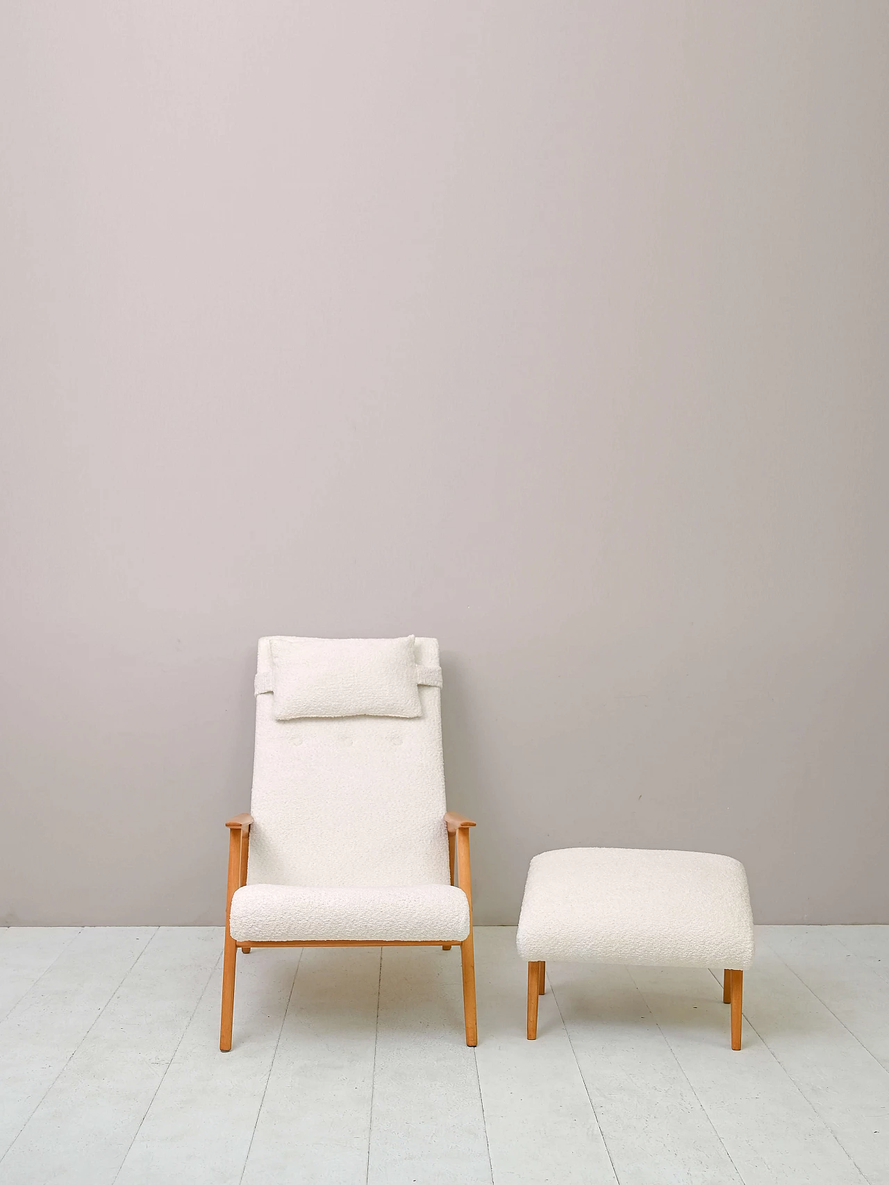 Bouclè fabric Siesta armchair by Joe Möbler, 1960s 3