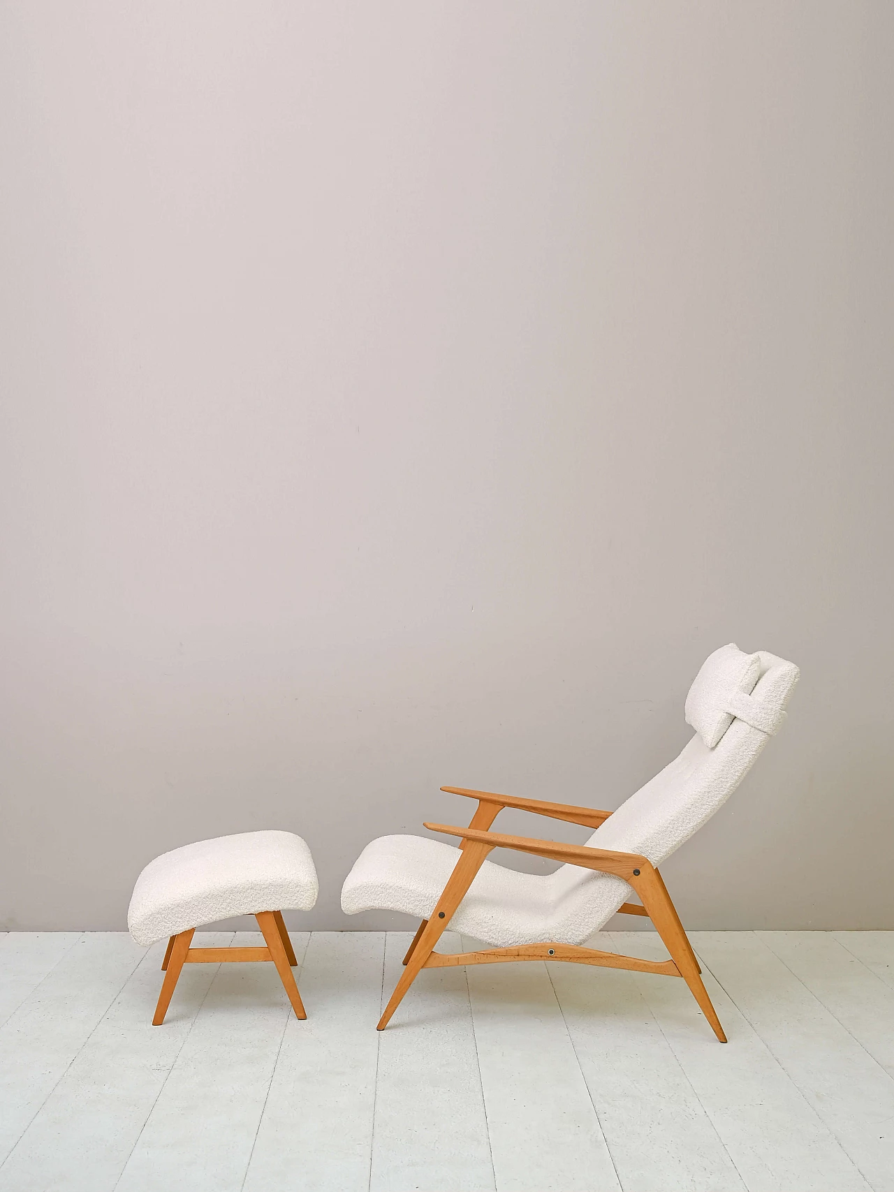 Bouclè fabric Siesta armchair by Joe Möbler, 1960s 7