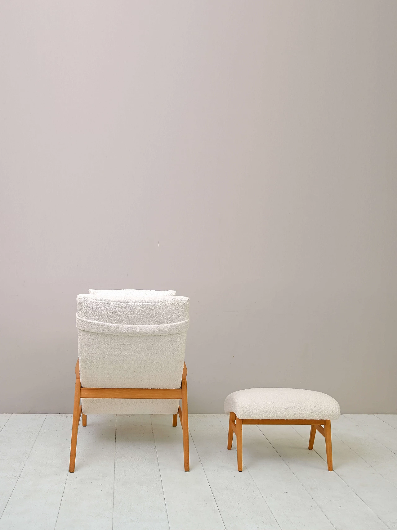 Bouclè fabric Siesta armchair by Joe Möbler, 1960s 9