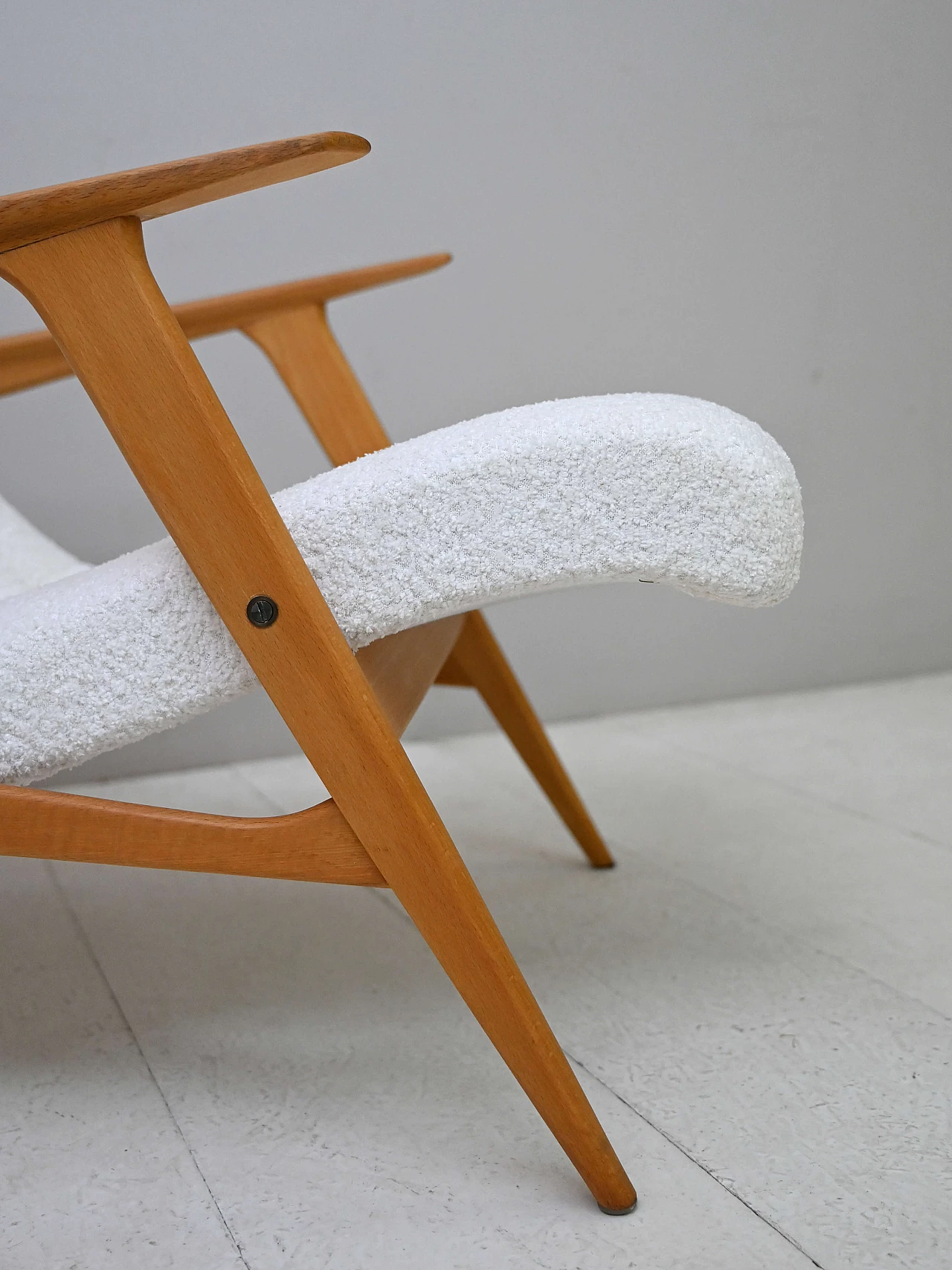 Bouclè fabric Siesta armchair by Joe Möbler, 1960s 17