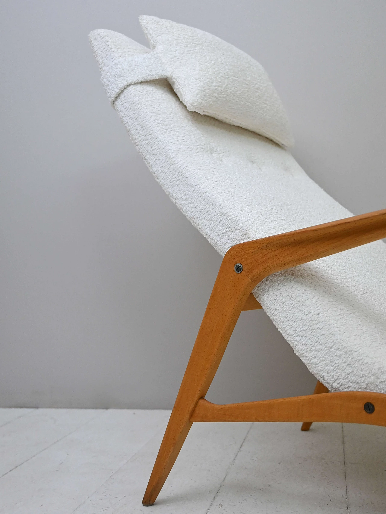 Bouclè fabric Siesta armchair by Joe Möbler, 1960s 18