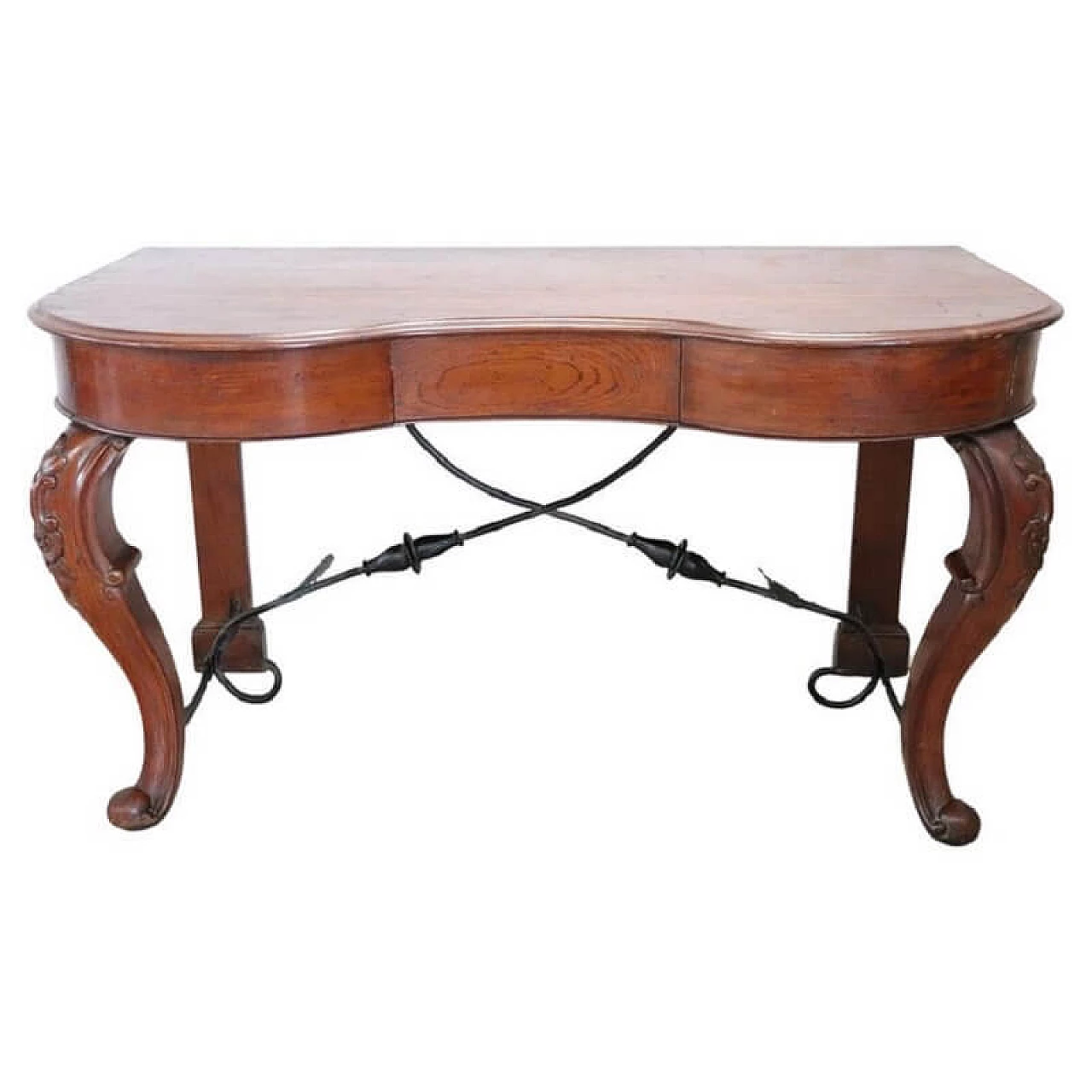 Solid oak console table Louis XV, 18th century 1
