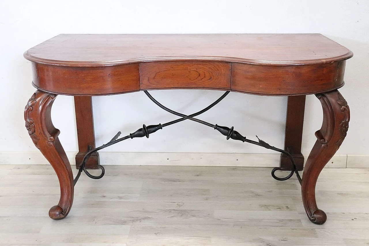 Solid oak console table Louis XV, 18th century 2