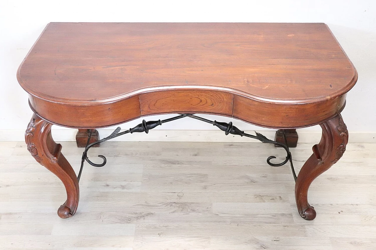 Solid oak console table Louis XV, 18th century 3