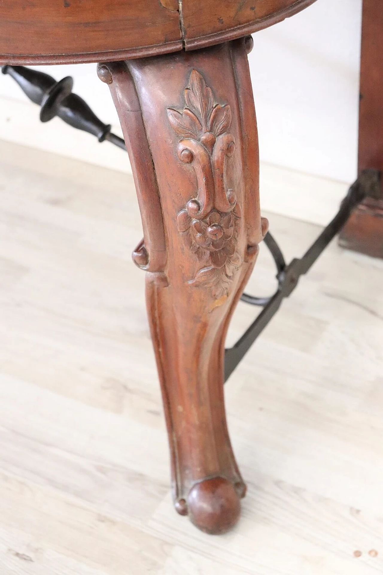 Solid oak console table Louis XV, 18th century 4