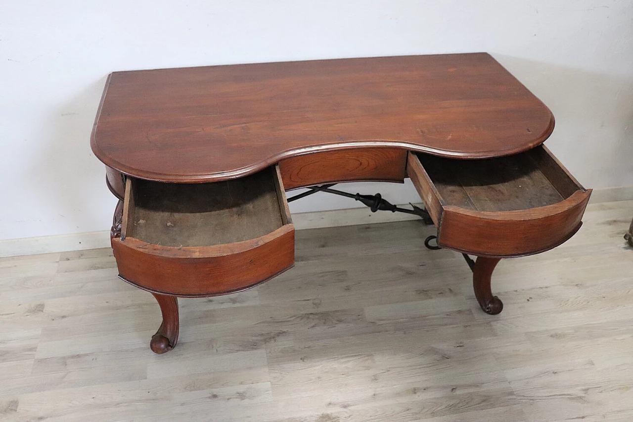 Solid oak console table Louis XV, 18th century 6