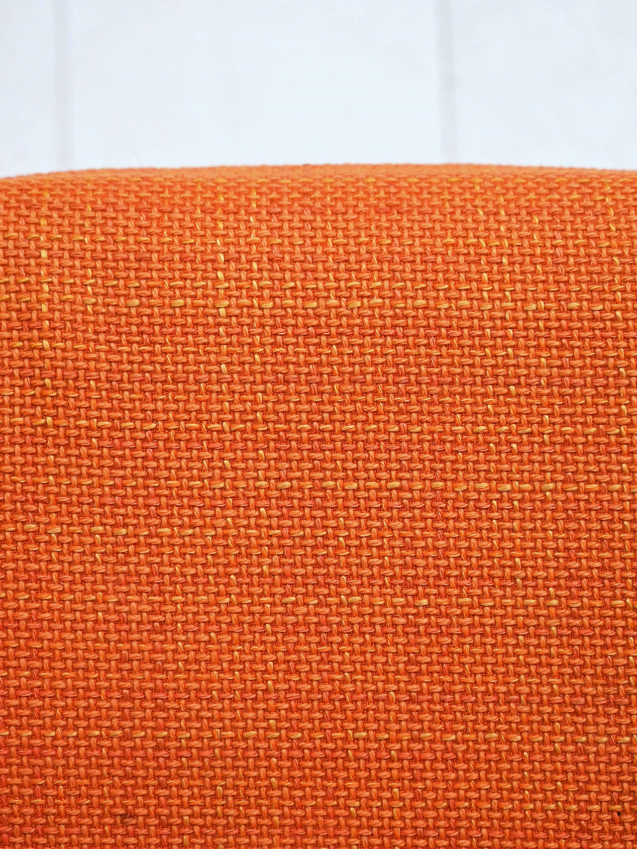 Poltrona in acciaio e tessuto arancione, anni '70 11