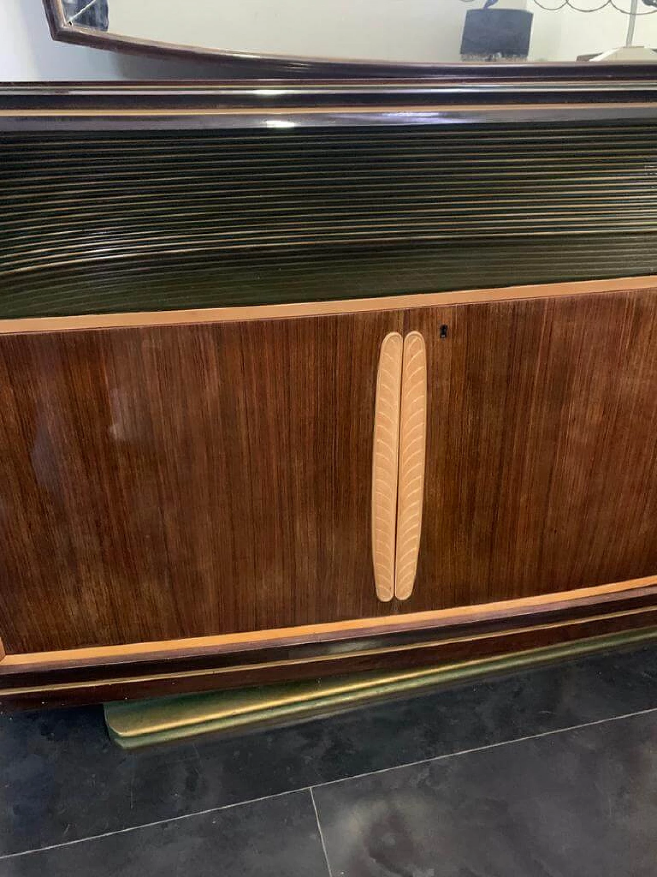 Credenza, mobile bar, specchio e tavolo di Vittorio Dassi, anni '40 4