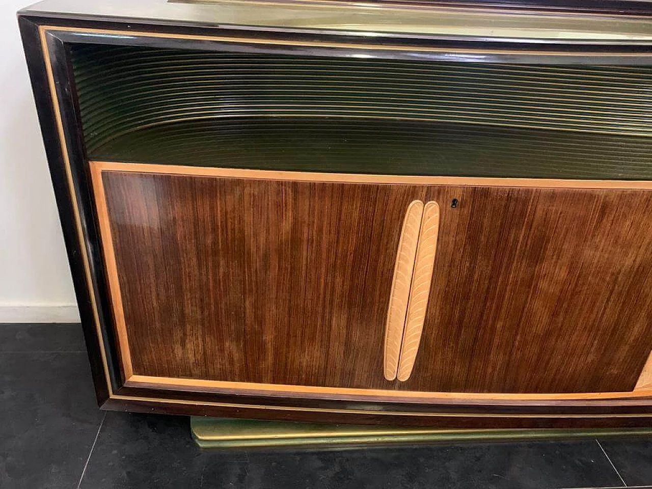 Credenza, mobile bar, specchio e tavolo di Vittorio Dassi, anni '40 6