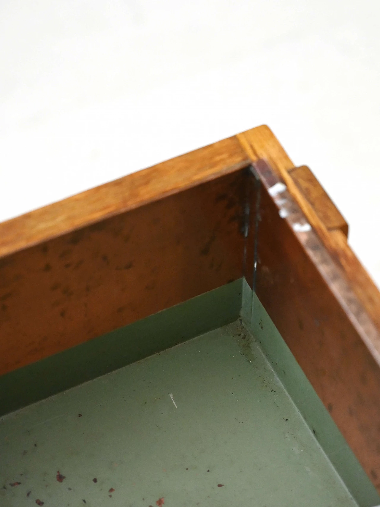 Planter with oak base and copper-plated metal frame, 1960s 6