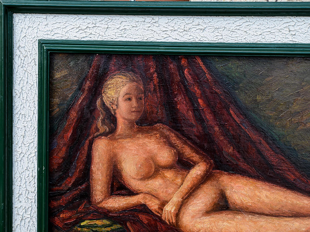 Nazareno Angelletti, dipinto di donna nuda, olio su tela, 1973 2